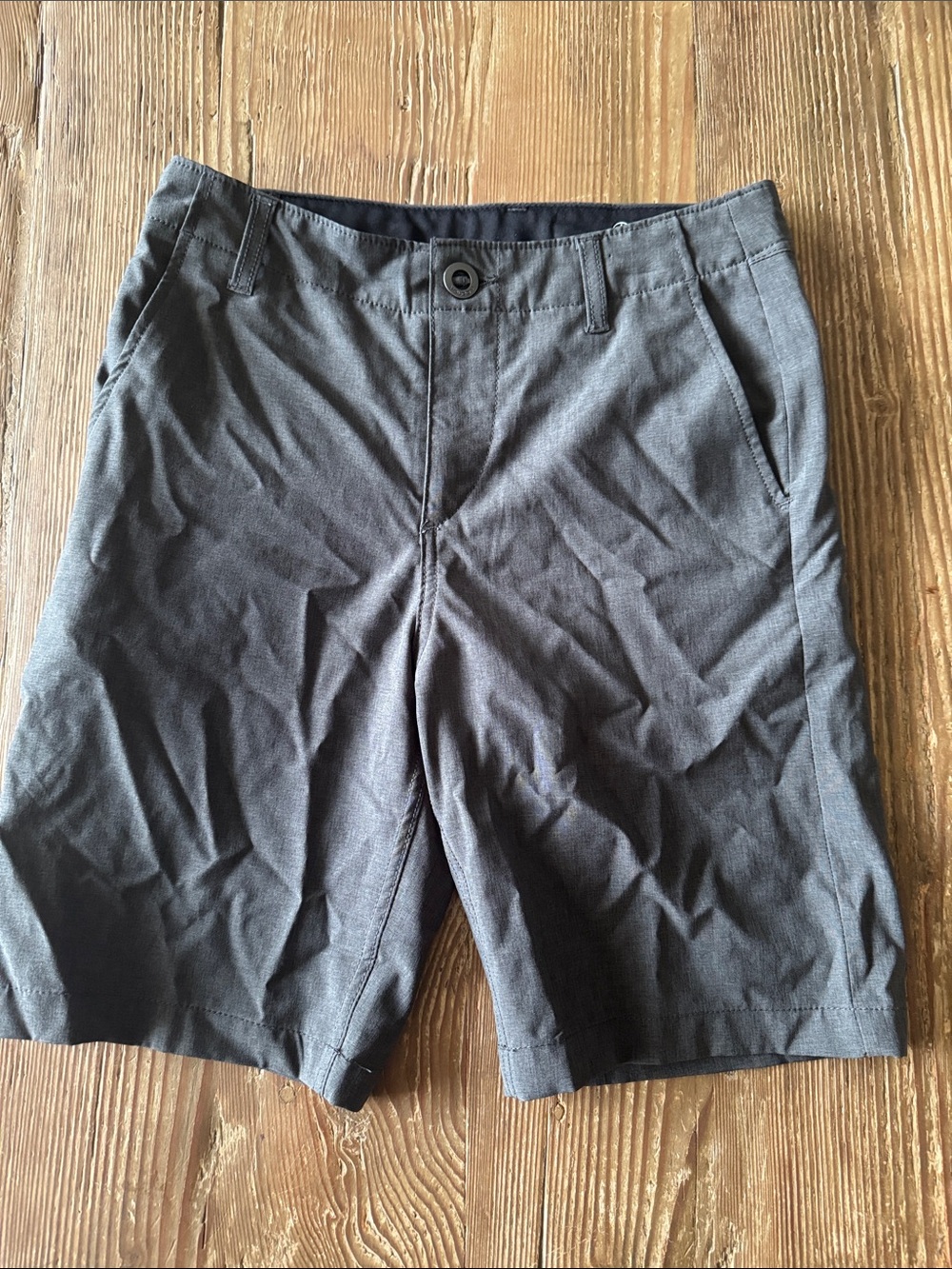 Volcom Men's Charcoal Flat Front Shorts 27”